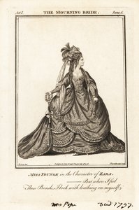La señorita Elizabeth Younge en el personaje de Zara en The Mourning Bride de William Congreves
