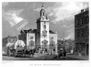 Iglesia de Santa María, Whitechapel, Londres, 1831 de J. Tingle