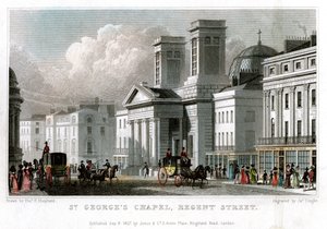 Capilla de San Jorge, Regent Street, Westminster, Londres, 1827