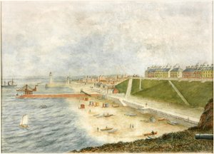 Roker Terrace y entrada al puerto desde Holey Rock de J. Webster