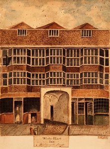 Posada White Hart, Bishopsgate Street, c.1810 de J. Williams