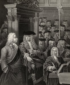 La Cámara de los Comunes en la administración de Sir Robert Walpole, grabado por R. Page, de 