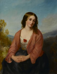 Joven Mujer con Vestido Rosa, mediados del siglo XIX de J. or H. Stannier