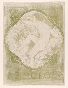 Mujer desnuda en las olas
De Morgen / Boceto para un mural en el edificio Vooruit Purmerend arquitecto J.J.P. Oud. (título en el objeto)