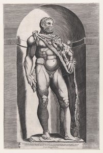 Speculum Romanae Magnificentiae: Emperador Cómodo como Hércules de Jacob(us) Bos.