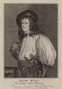 Jacob Hall, bailarín de cuerda y acróbata inglés activo durante el reinado del Rey Carlos II de Jacob (after) Van Oost the Younger