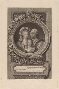 Luis XVI, María Antonieta y Luis Carlos de Jacob Adam after Antoine François Callet