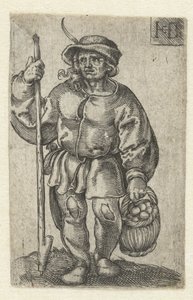 granjero con una canasta de huevos de Jacob Binck