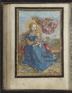 María y el Niño coronados por un ángel de Jacob Binck
