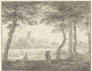 Muiderberg, visto desde el Hooge Weg de Jacob  Cats