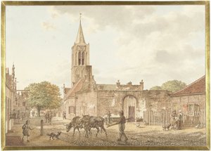 Escena de la calle en Beverwijk de Jacob  Cats