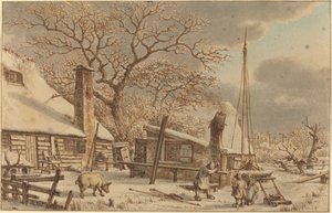 Corral en invierno de Jacob Cats
