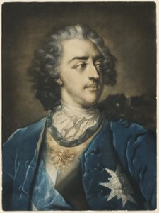 Retrato de Luis XV de Jacob Christoph Le Blon