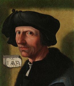 Retrato de Jacob Cornelisz van Oostsanen (c. 1472/77-1528/33) de Jacob Cornelisz van Oostsanen (workshop of)