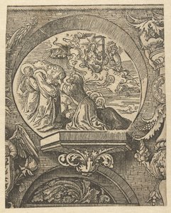 La Ascensión y Cristo ante Dios Padre El Credo (título de la serie) de Jacob Cornelisz van Oostsanen