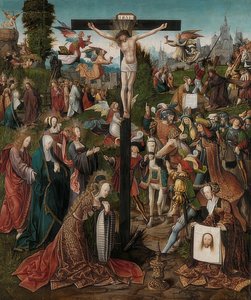 Crucifixión de Cristo. Alrededor de 1507-10 de Jacob Cornelisz van Oostsanen