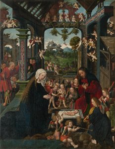 La adoración del Niño Jesús de Jacob Cornelisz. van Oostsanen