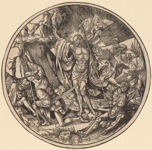La resurrección y las santas mujeres en camino al sepulcro de Cristo de Jacob Cornelisz van Oostsanen