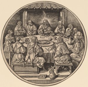 La última cena de Jacob Cornelisz van Oostsanen after Albrecht Dürer