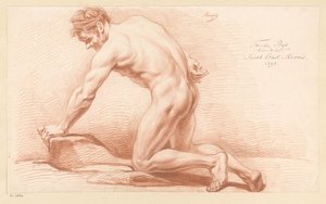Desnudo masculino arrodillado, visto de perfil (2º premio 1797) de Jacob Ernst Marcus