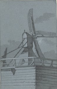 Molino de viento con subestructura de madera de Jacob Ernst Marcus