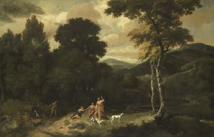 Paisaje con cazadores de Jacob Esselens