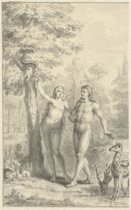 Adán y Eva de Jacob Folkema