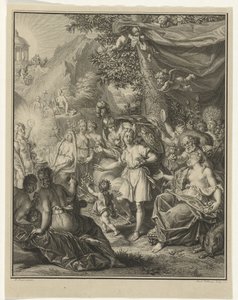Espectáculo alegórico con Telémaco y Minerva
Aventuras de Telémaco (título de la serie) de Jacob Folkema