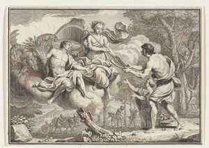 Ceres se aparece a los campesinos
Representaciones de la Bucolia de Virgilio (título de la serie) de Jacob Folkema