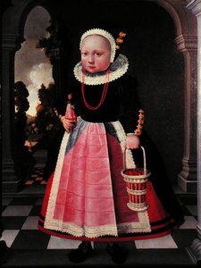 Retrato de una Niña Pequeña Sosteniendo una Muñeca y una Cesta de Jacob Gerritsz Cuyp