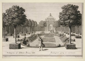 Escena del jardín: Boulingraine ocupado con árboles de Italia de Jacob Gottlieb Thelot
