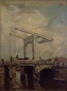 Un puente levadizo en una ciudad holandesa, 1875