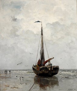 ""Bateau de peche"" (Barco de pesca) Peinture de Jacob Maris (1837-1899) - 1878 - Óleo sobre lienzo Dim 160x140 cm Gemeentemuseum La Haya