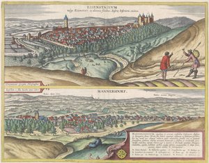 Vistas de Eisenstad y Mannersdorf de Jacob Hoefnagel