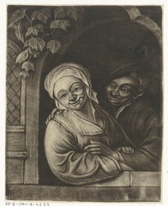 Pareja en la apertura de una ventana