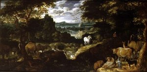 Orfeo encantando a los animales, 1601