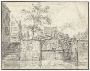 La Oude Haarlemmersluis (Esclusa Vieja de Haarlem) en el Martelaarsgracht, Ámsterdam de Jacob van Ruisdael