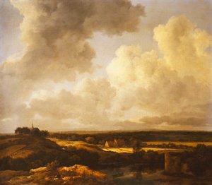 Un paisaje extenso en verano de Jacob van Ruisdael