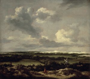 Paisaje con dunas cerca de Haarlem (óleo sobre lienzo) de Jacob van Ruisdael
