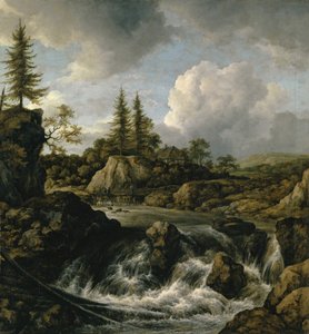 Paisaje con cascada, c.1660