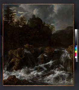 Paisaje con cascada, antes de 1682 de Jacob van Ruisdael