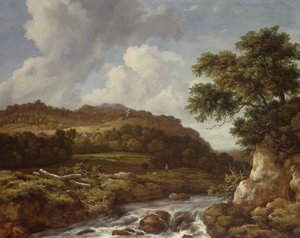 Paisaje montañoso con un torrente