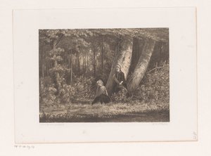 Dos chicas en el bosque de Jacob Jan van der Maaten