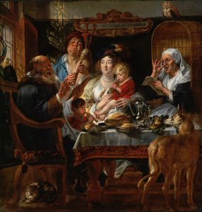 Como cantan los viejos, cantan los jóvenes de Jacob Jordaens