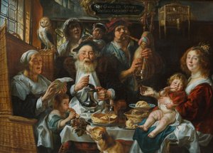 Como cantan los viejos, así tocan la flauta los jóvenes de Jacob Jordaens