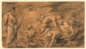 Cristo apareciendo a los apóstoles en el mar de Galilea (Lago Tiberíades), la pesca milagrosa de Jacob Jordaens