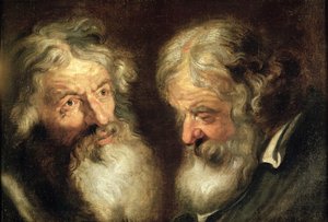 Cabezas de Dos Hombres Viejos de Jacob Jordaens