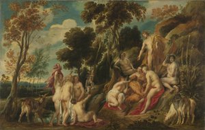 Marsias maltratado por las musas, 1630-1640
