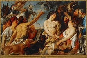 Meleagro y Atalanta ... (pintura sobre lienzo) de Jacob Jordaens
