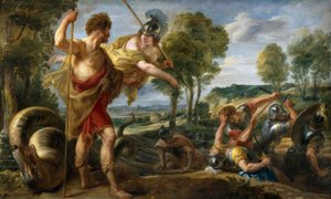 Español:  Cadmo y Minerva Cadmus and Minerva de Jacob Jordaens